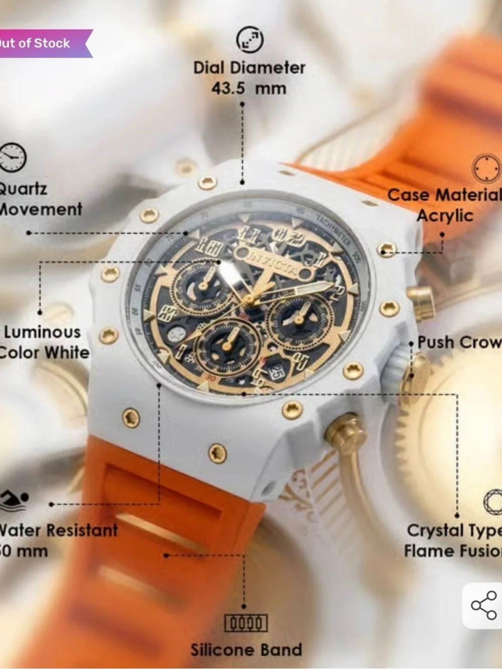 Invicta bold orange